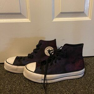 Ombré Converse with Rose pattern